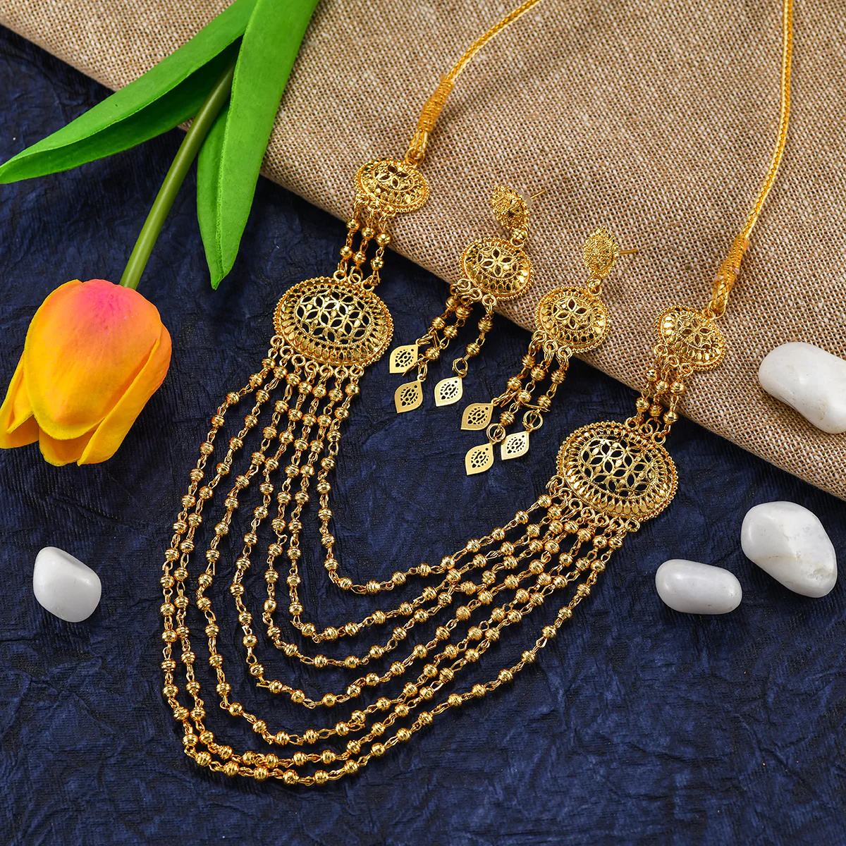 Gold Necklace Set - The Balaji Jewellers