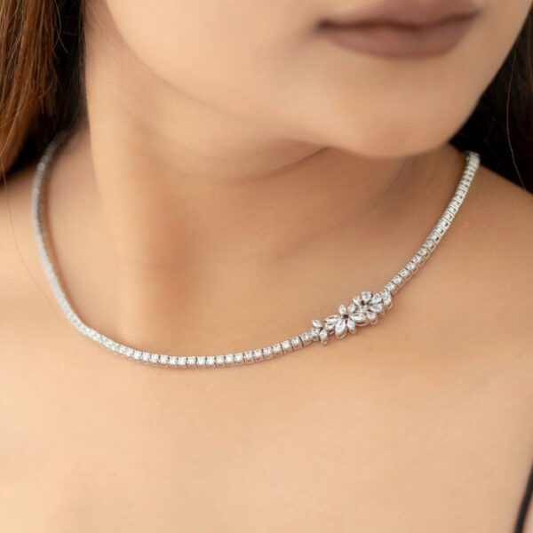 Diamond Chain Necklace - The Balaji Jewellers - 3