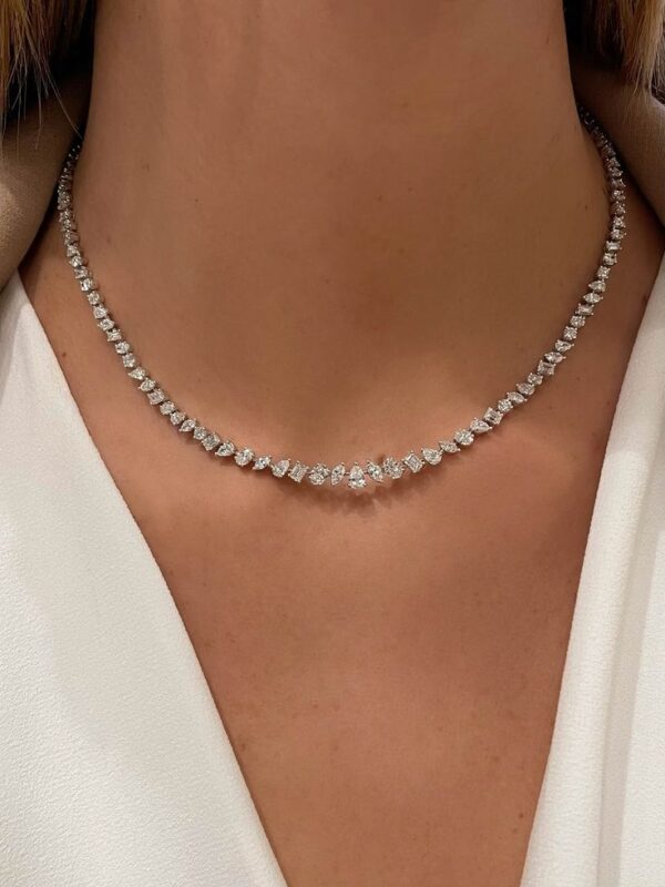Diamond Chain Necklace - The Balaji Jewellers - 4