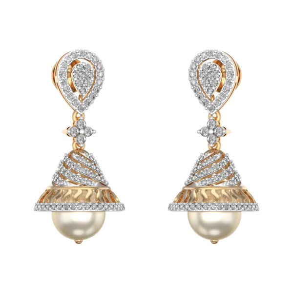 Diamond Jhumka - The Balaji Jewellers - 12