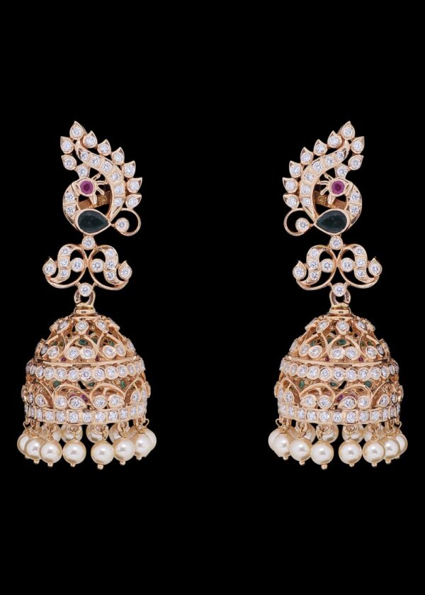 Diamond Jhumka - The Balaji Jewellers - 3