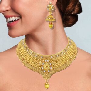 Gold Necklace Set - The Balaji Jewellers - 11