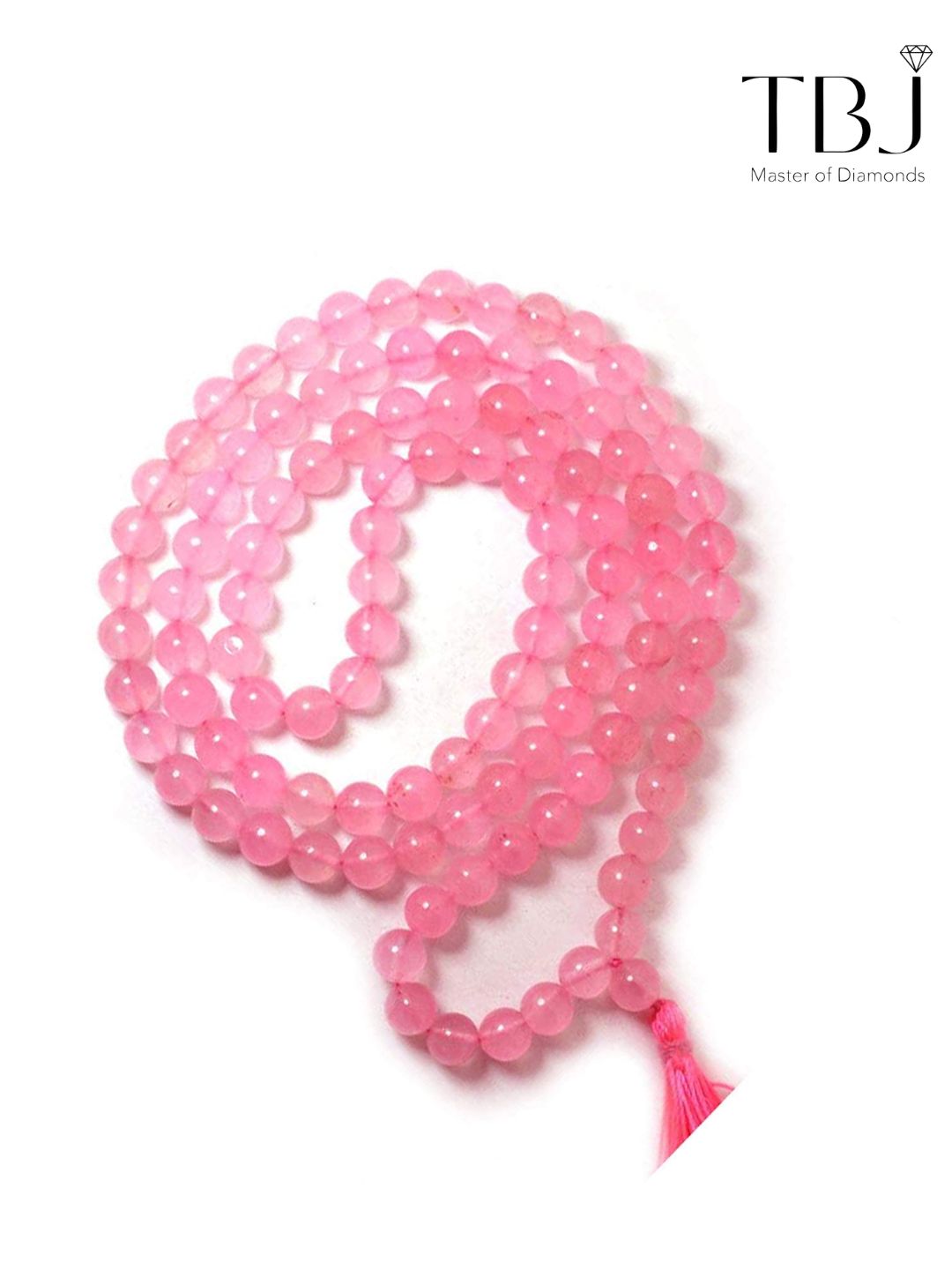Rose Quartz Rondelle Mala - The Balaji Jewellers